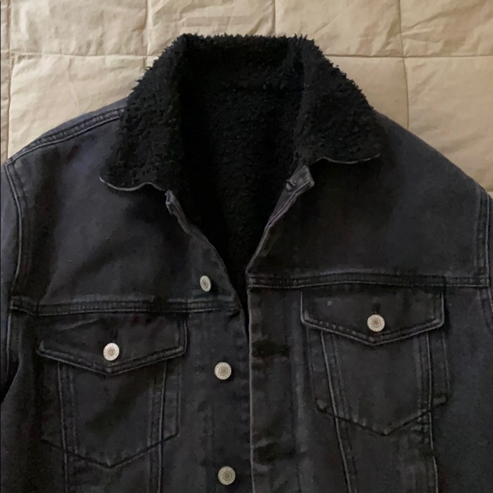 Black oversized jean jacket - SOLD